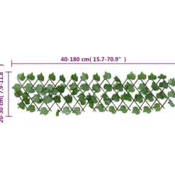 Maison Exclusive - Treillis de feuille de vigne artificiel extensible 180x20 cm Clearance