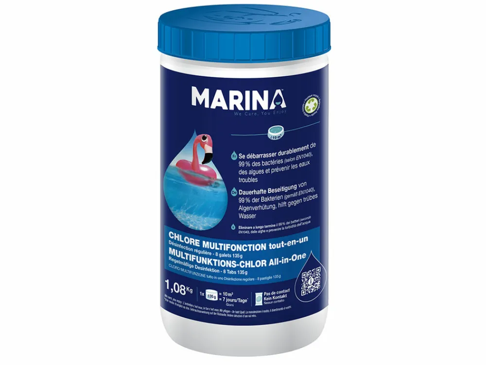 Marina Piscines Et Spas | - Chlore multifonction galets pour piscine jusqu'à 15 m³ 1,08 kg