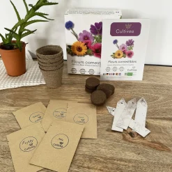 Mes Courses En Vrac - Coffret : je fais pousser mes fleurs comestibles bio New