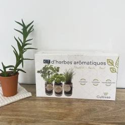 Mes Courses En Vrac - Cultivea kit prêt à pousser d’herbes aromatiques - jardin potager d’intérieur - (ciboulette, basilic persil) Discount