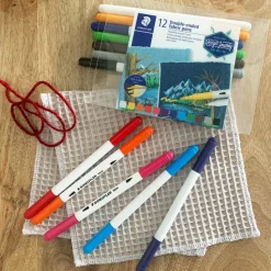 Mes Courses En Vrac - 12 feutres pour textile à double pointes Hot