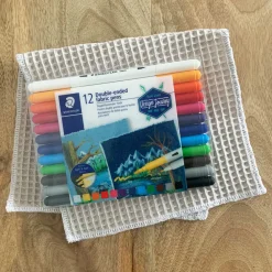 Mes Courses En Vrac - 12 feutres pour textile à double pointes Hot