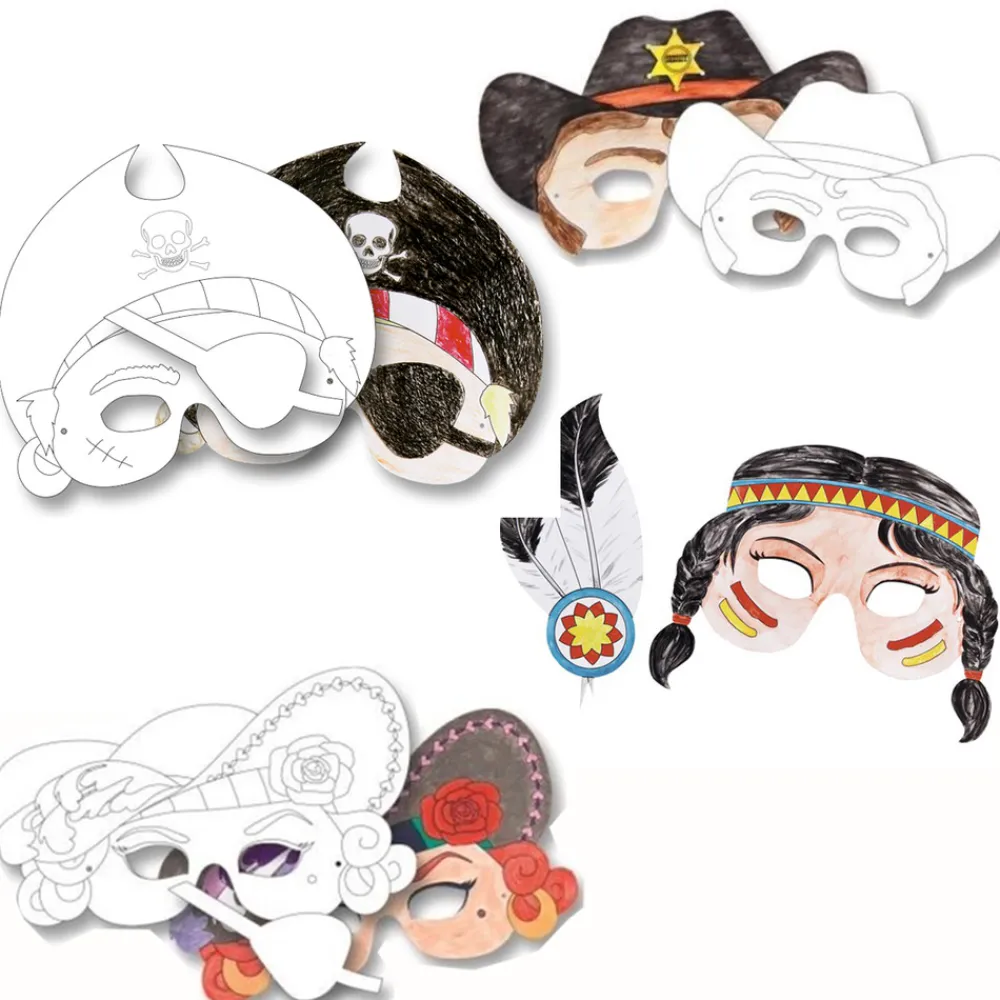 Mes Courses En Vrac Enfants | - Kit de déguisement en carton - masques à thèmes