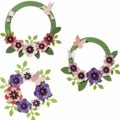 Mes Courses En Vrac - Kit pour 3 couronnes de fleurs en papier Clearance