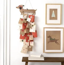 Mes Courses En Vrac - Kit pour faire son propre calendrier de l'avent en kraft - motif chien Clearance