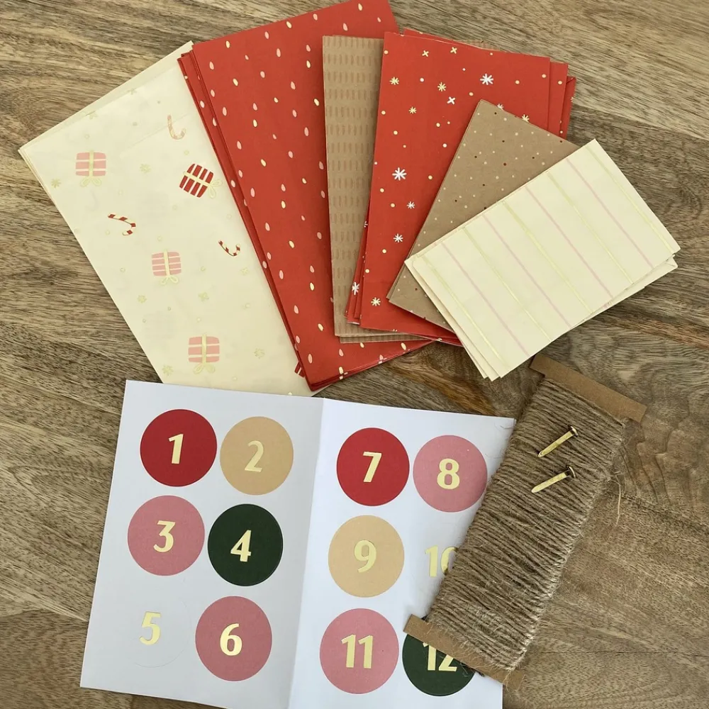Mes Courses En Vrac - Kit pour faire son propre calendrier de l'avent en kraft - motif chien Clearance