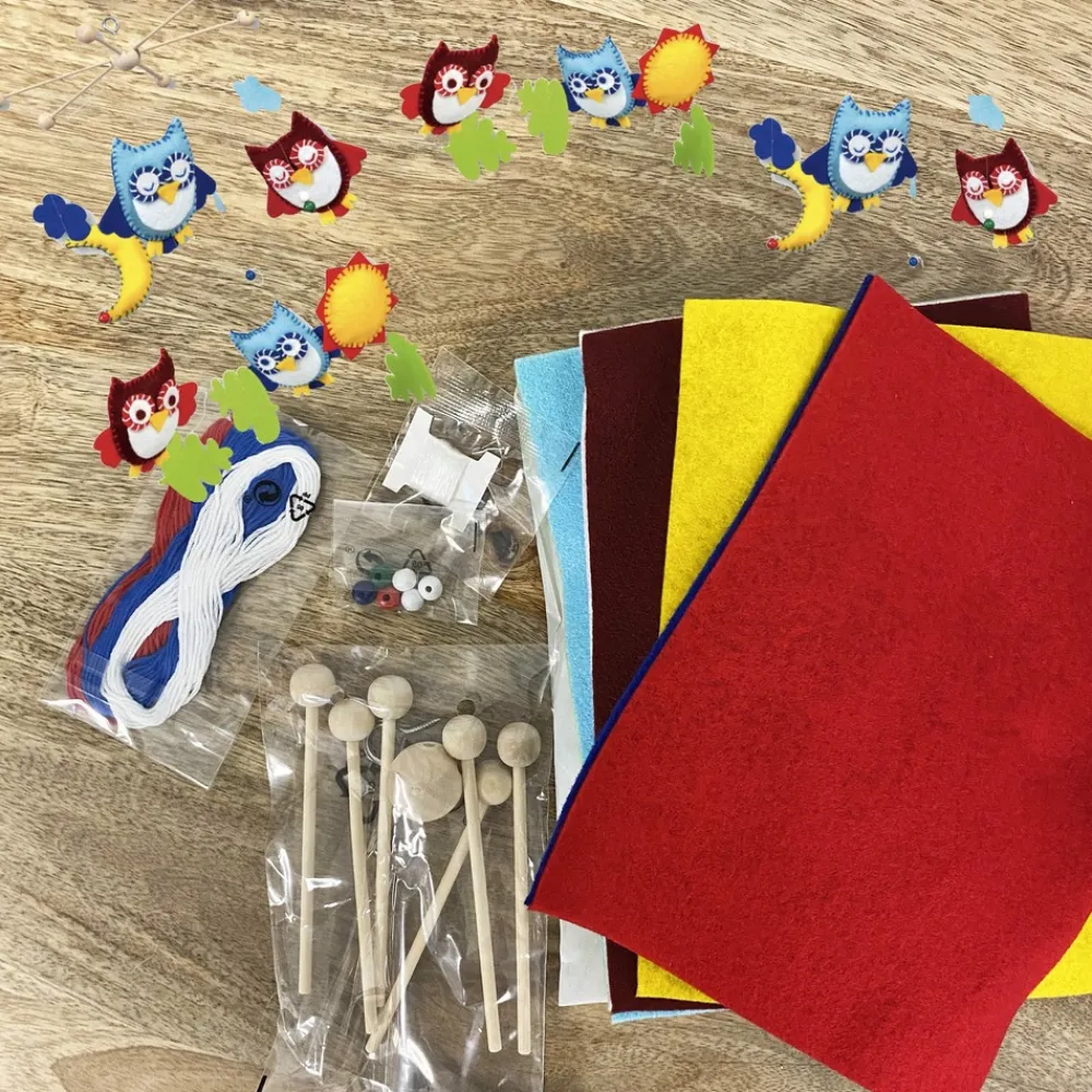 Mes Courses En Vrac Enfants | - Kit pour faire son mobile hiboux soi-même