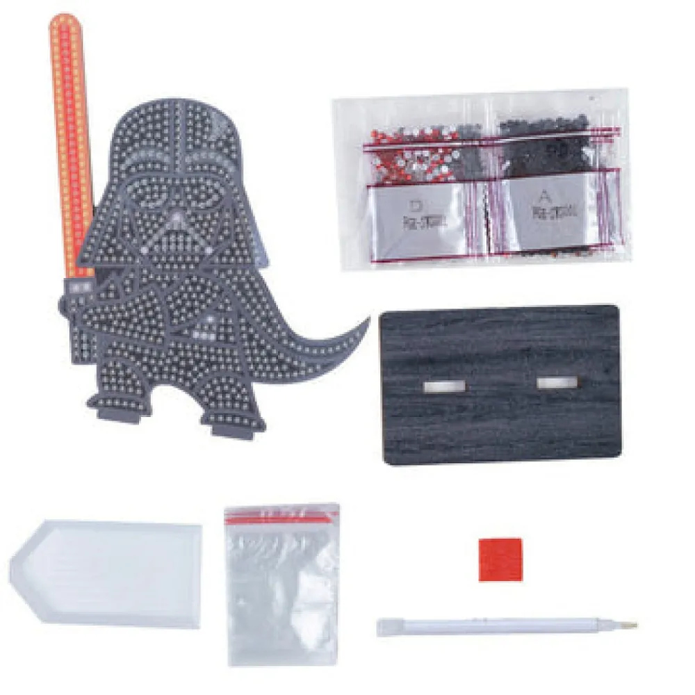 Oz International Décoration Créative | - Kit de figurine en bois à diamants dark vador - 15 cm