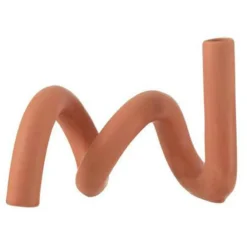 Paris Prix - Bougeoir design céramique "torsia" 25cm orange Best