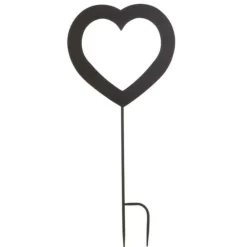 Paris Prix - Décoration de jardin "cœur" 71cm noir Discount
