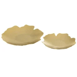 Paris Prix - Lot de 2 coupelles design "aluminium" 43cm or Outlet