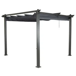 Paris Prix - Pergola avec toit "lazio" 295cm gris foncé Hot