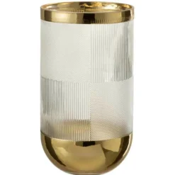 Paris Prix Vases Et Coupes | - Vase design "sucomba" 27cm transparent & or