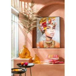 Paris Prix Vases Et Coupes | - Vase rond design en verre "laura" 47cm ocre