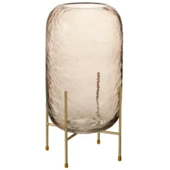 Paris Prix Vases Et Coupes | - Vase sur pied en verre "pieto" 30cm marron