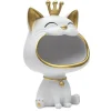 Paris Prix - Vide-poche statue "chat" 25cm blanc Discount