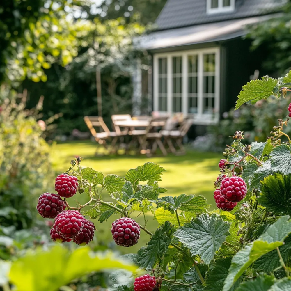 Plant In A Box - Framboise de tay - set de 3 - rubus 'tayberry' - hauteur 25-40cm - ⌀9cm Hot