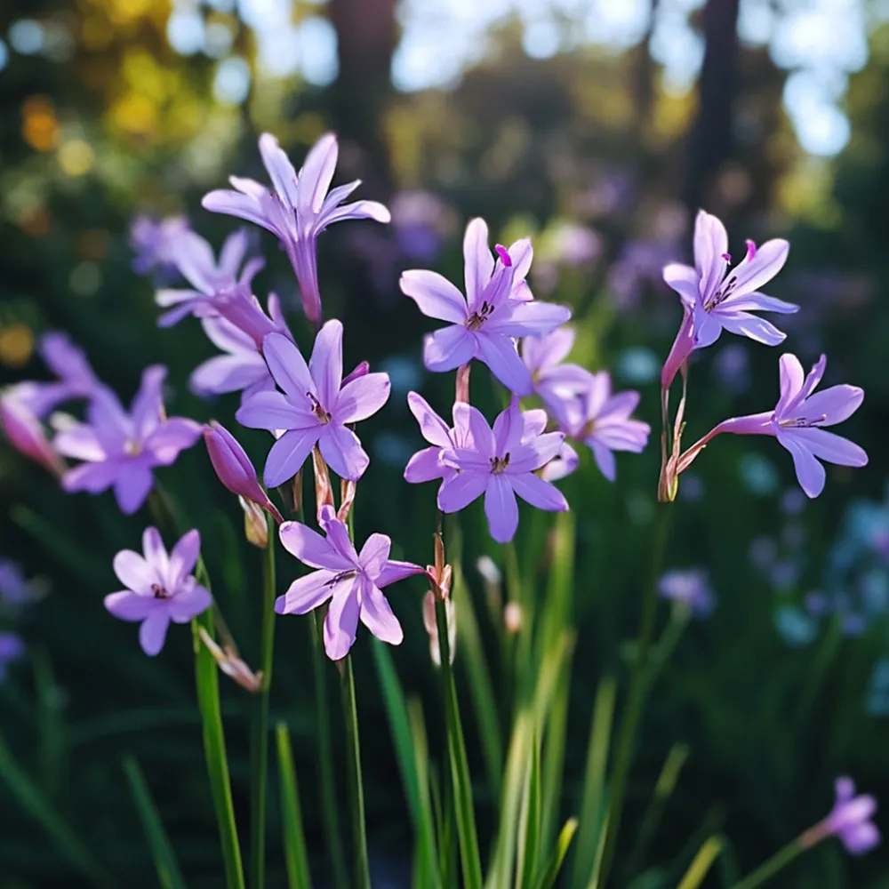 Plant In A Box Fleurs De Saison | - Tulbaghie - set de 6 - tulbaghia violacea - hauteur 15-25cm - ⌀9cm