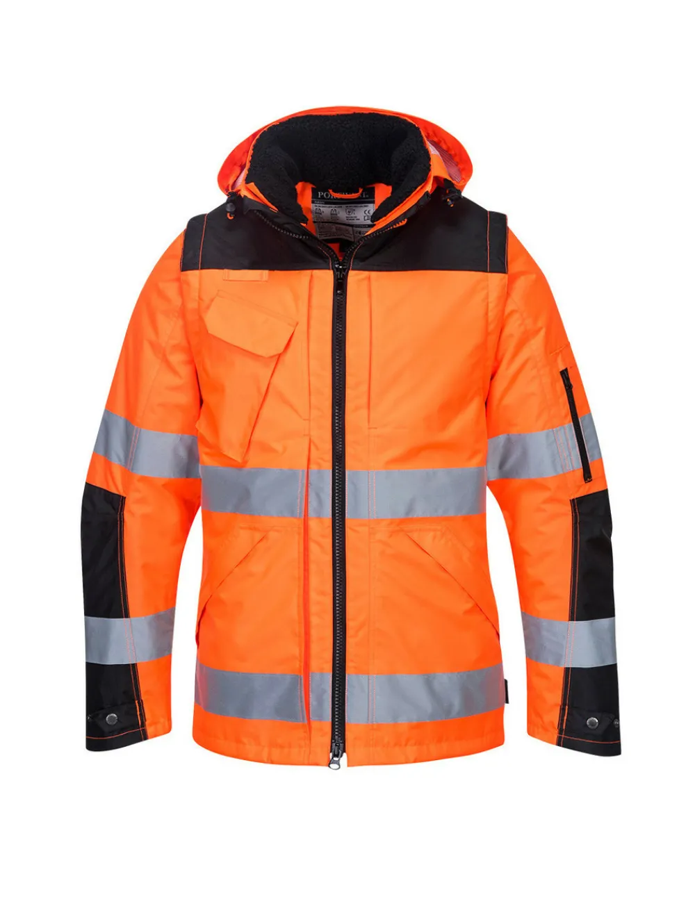 Portwest Vêtements | - Blouson 3-en-1 pro hi-vis couleur : orange/noir taille xxl -