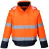 Portwest Vêtements | - Blouson hv 2-en-1 hv doublé polaire couleur : orange/marine taille s -