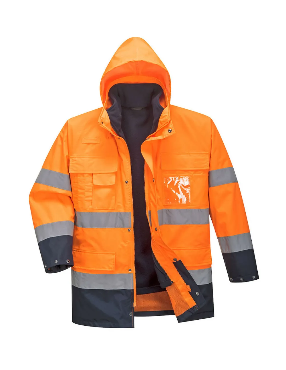 Portwest - Parka haute visibilité 3 en 1 couleur : orange/marine taille m - Discount