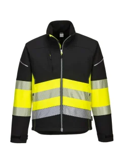 Portwest - Veste softshell pw3 haute visibilité classe 1 couleur : noir/jaune taille l - Sale