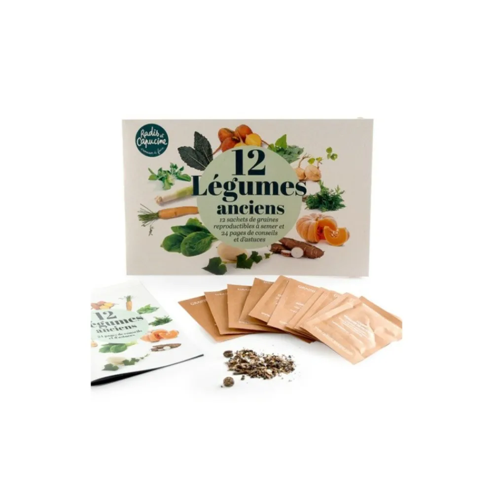 Radis Et Capucine - Enveloppe de graines anciens à semer (12 variétés) New