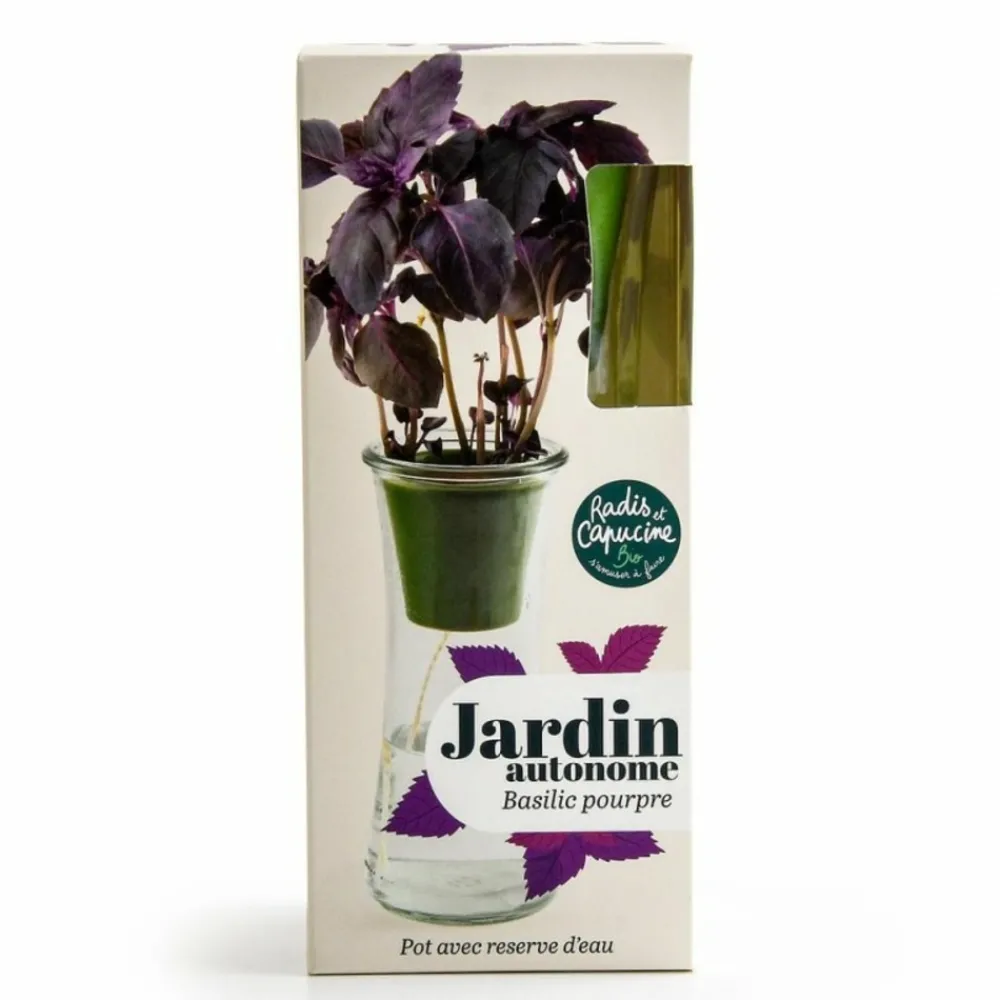 Radis Et Capucine Plants De Légumes Et Aromatiques | - Jardin autonome d'aromates pour faire pousser du basilic pourpre bio