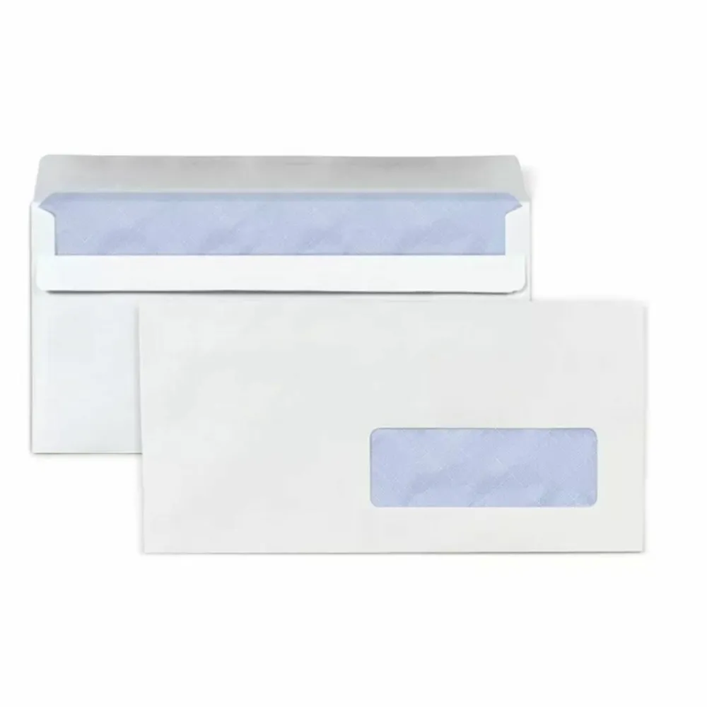 Raja - 500 enveloppes blanches en papier avec fenêtre - 11 x 22 cm Hot