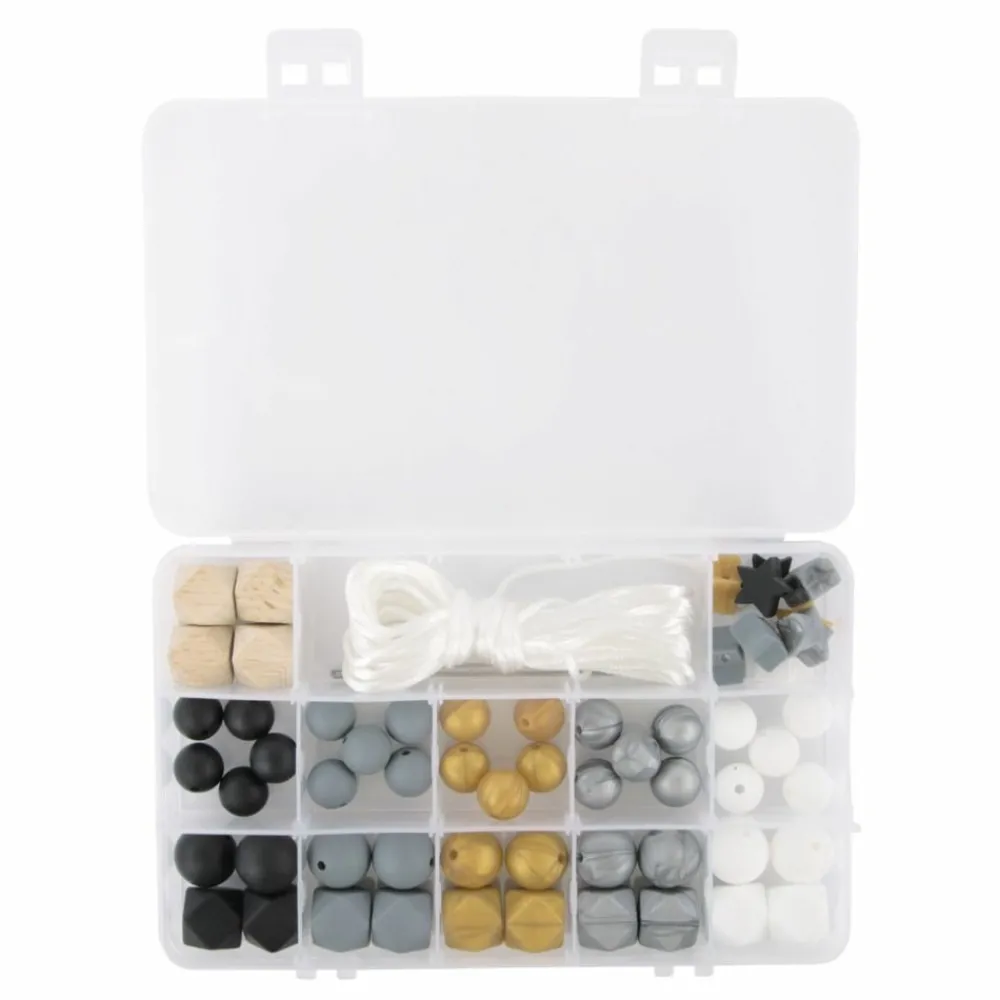 Rayher - Coffret de perles en silicone - doré et argenté Hot
