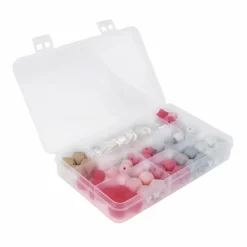 Rayher Bijoux Et Perles | - Coffret de perles en silicone - rose