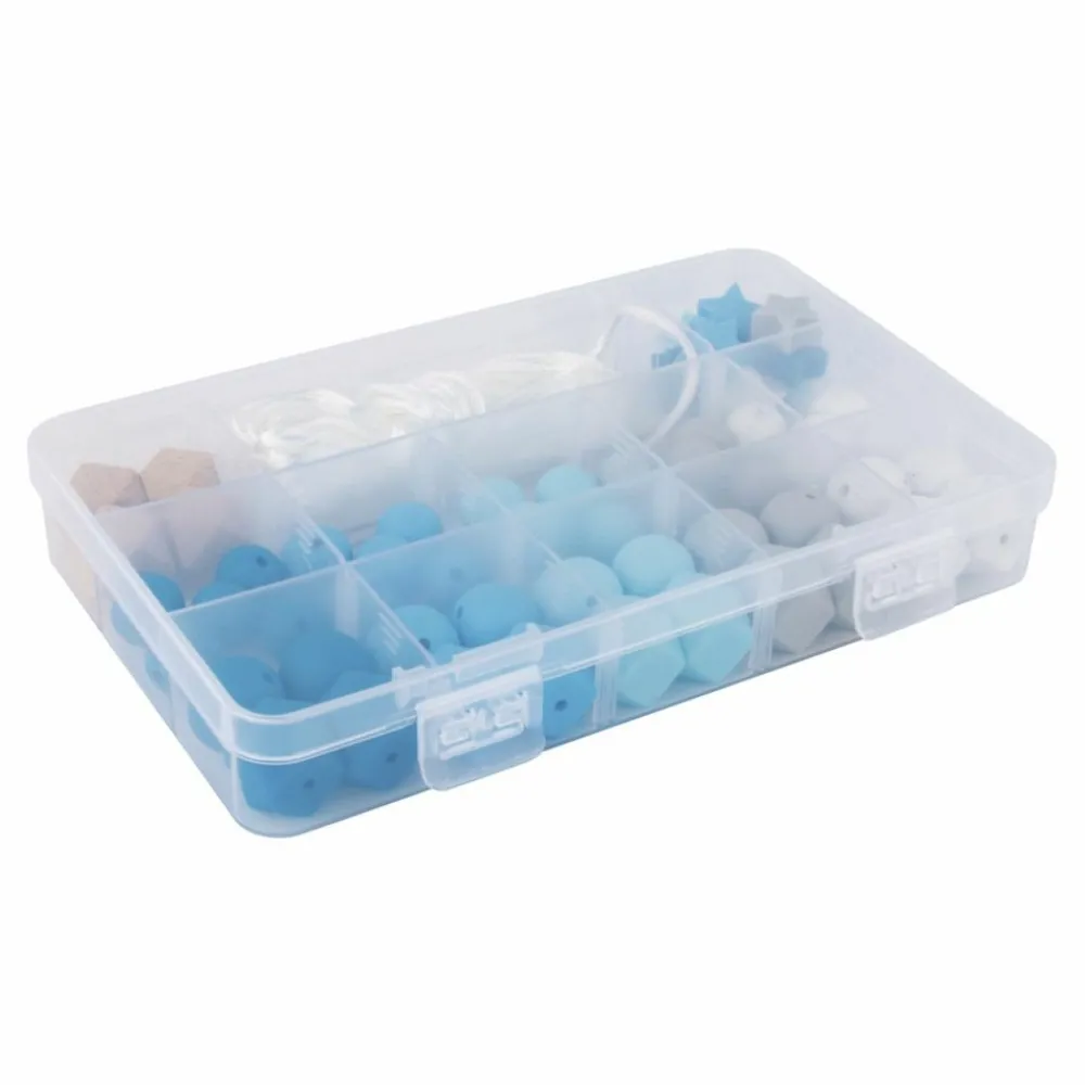 Rayher Bijoux Et Perles | - Coffret de perles en silicone - bleu