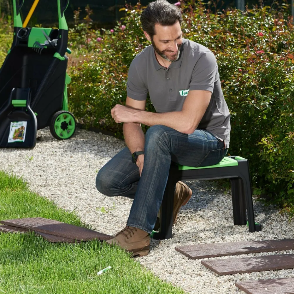 Ribiland Vêtement Pour Le Jardin | - Agenouilloir - - banc réversible - tabouret avec rangement pour l'entretien de vos jardins