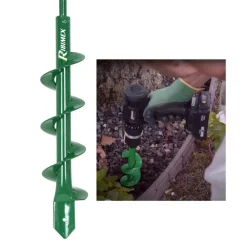 Ribiland - Tarière sur perceuse - - pour planter des fleurs, des plantes, des bulbes, des poteaux - long. 30 cm diam. 8 cm Outlet