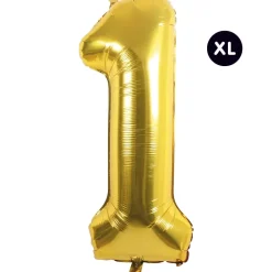 Rico Design - Ballon aluminium chiffre "1" doré, haut. 86 cm New