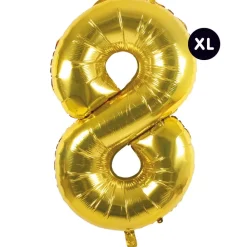 Rico Design Fête Et Anniversaire | - Ballon aluminium chiffre "8" doré, haut. 86 cm