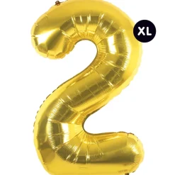 Rico Design Fête Et Anniversaire | - Ballon aluminium chiffre "2" doré, haut. 86 cm