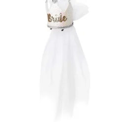 Rico Design Fête Et Anniversaire | - Couronne de mariée "Bride" avec voile et strass, Taille 8.5 cm