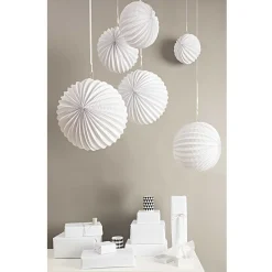 Rico Design - Lampions (x3) en papier blanc, D. 27 cm, 22,5 cm et 18,5 cm Online