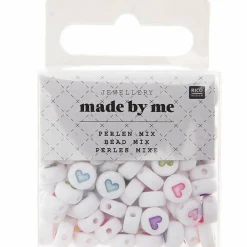 Rico Design - 165 perles centre coeur 5 x 7 mm - pastel Best