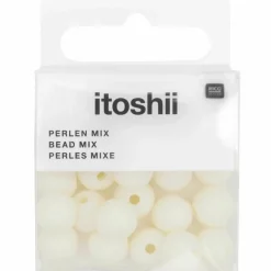 Rico Design - 24 perles rondes 10 mm - blanc cassé Sale