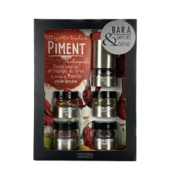 Savor & Sens Épicerie Gourmande | - Coffret assortiment de 5 piments - 5x12g