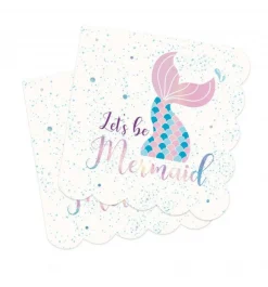 Scrapcooking Party Fête Et Anniversaire | - Lot de 20 serviettes - sirène