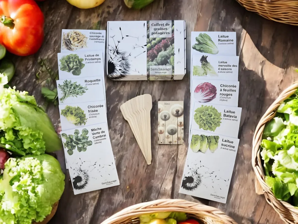 Semisauvage Permaculture Graines De Fleurs | - Coffret de graines - spécial salades -