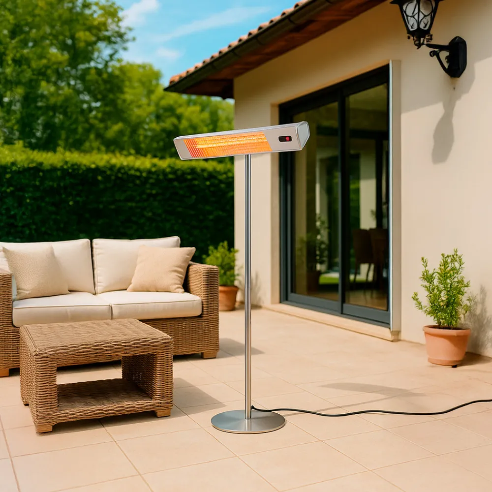 Sined Chauffage D’Extérieur | - Chauffage exterieur wifi 2000w 3 niveaux ip65 led app tuya