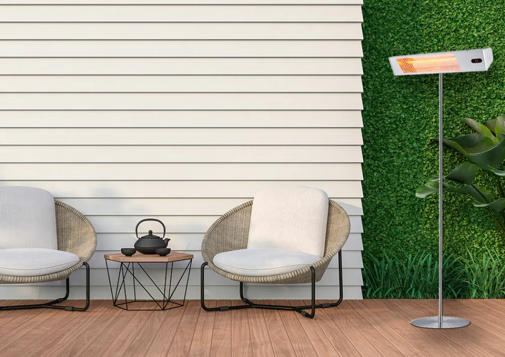 Sined Chauffage D’Extérieur | - Chauffage exterieur wifi 2000w 3 niveaux ip65 led app tuya
