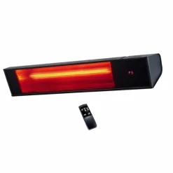 Sined Chauffage D’Extérieur | - Chauffage infrarouge wifi 2000w en verre noir