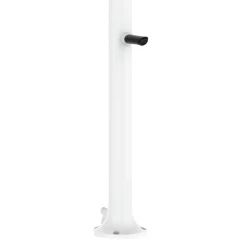 Sined Piscines Et Spas | - Douche blanche en alu avec led eau chaudefroide et lavepieds