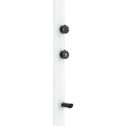 Sined Piscines Et Spas | - Douche blanche en alu avec led eau chaudefroide et lavepieds