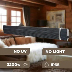 Sined - Radiateur infrarouge ceramique 3200w black heat 3200 Clearance